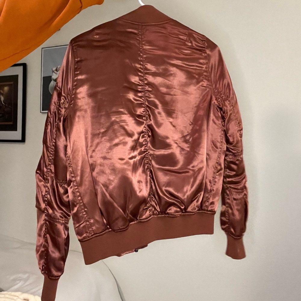 Topshop Copper Bomber Jacket - Picture 2 of 3